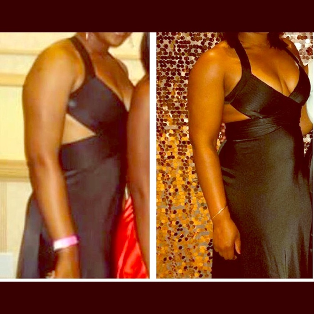 Black Open Back BCBG Prom Dress